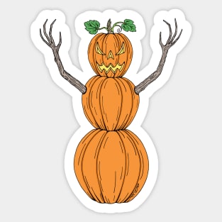 Pumpkin Man Sticker